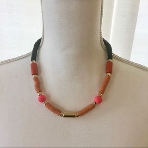 NECKLACE Pink Gold Orange Tan Black - COLORFUL